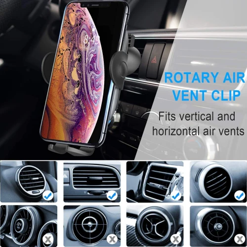 Car Wireless Charger Mount Dashboard Air Vent Holder Fast Charge Auto Sensor Dock - ZDE57 - Image 7