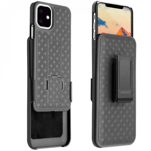 Case Holster Combo Swivel Belt Clip - Shockproof - Kickstand - Black - Fonus J44 - Image 4