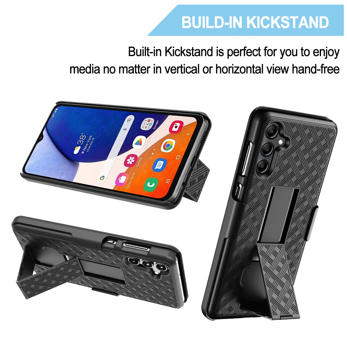 Case Belt Clip Holster Swivel Cover Kickstand Armor - ZDM05 - Image 2