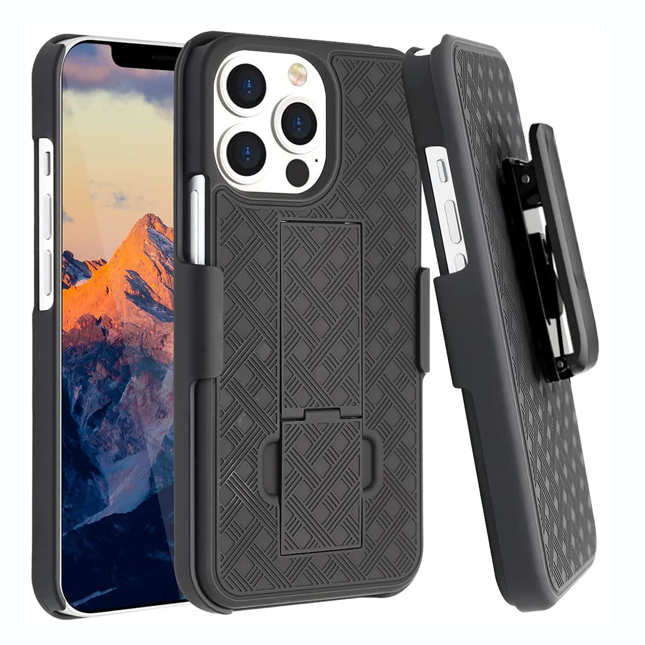 Case Belt Clip Holster Swivel Cover Kickstand Armor - ZDSC6