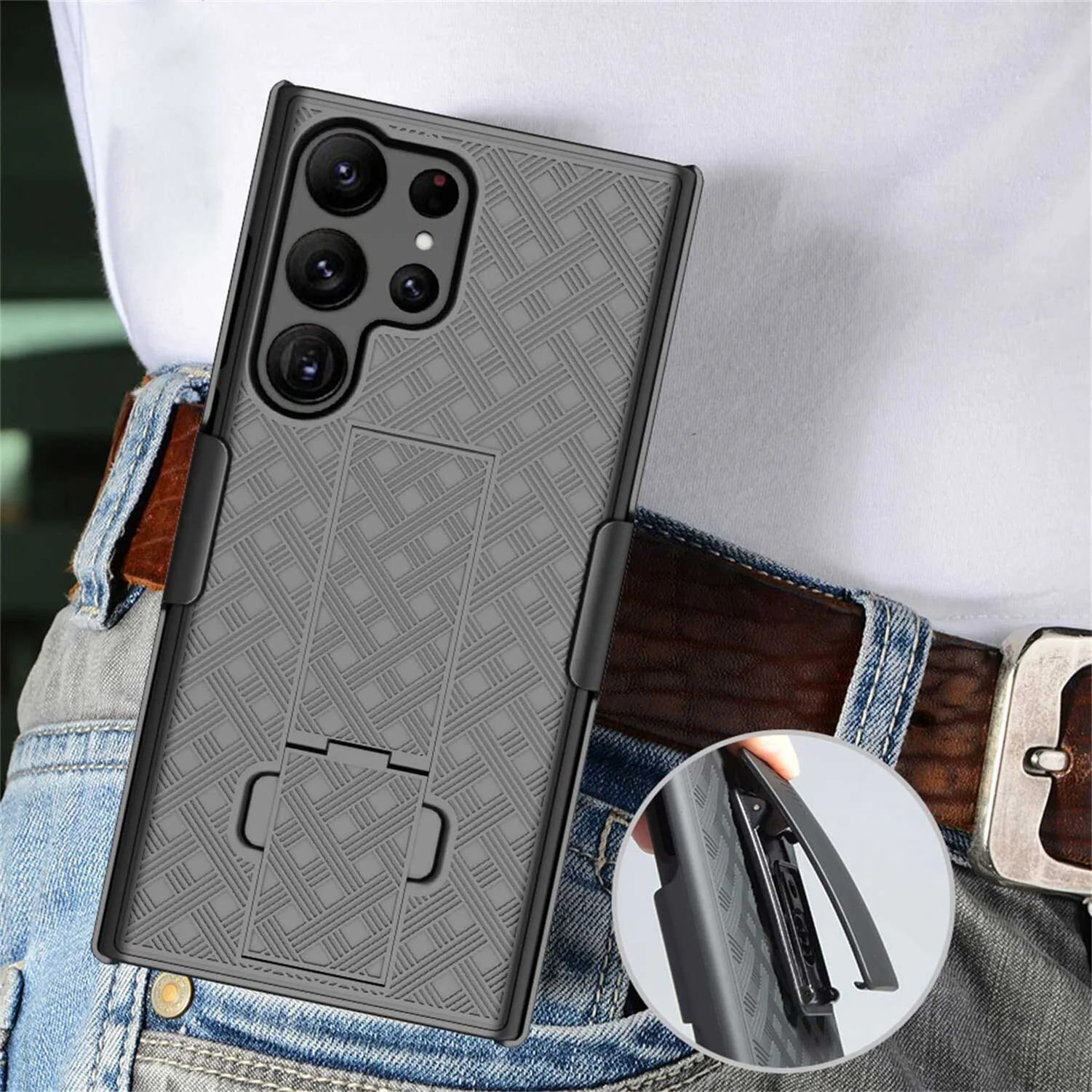 Case Belt Clip Holster Swivel Cover Kickstand Armor - ZDV96 - Image 6