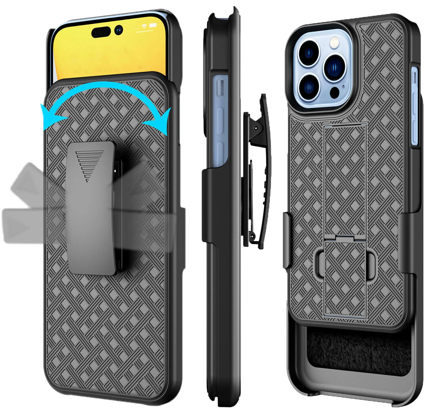Case Belt Clip Holster Swivel Cover Kickstand Armor - ZDY04 - Image 2