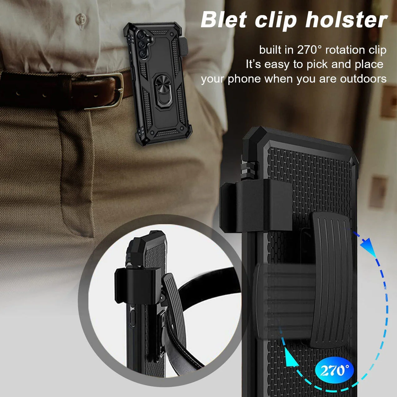 Case Belt Clip Holster Swivel Cover Kickstand Armor - ZDY91 - Image 5