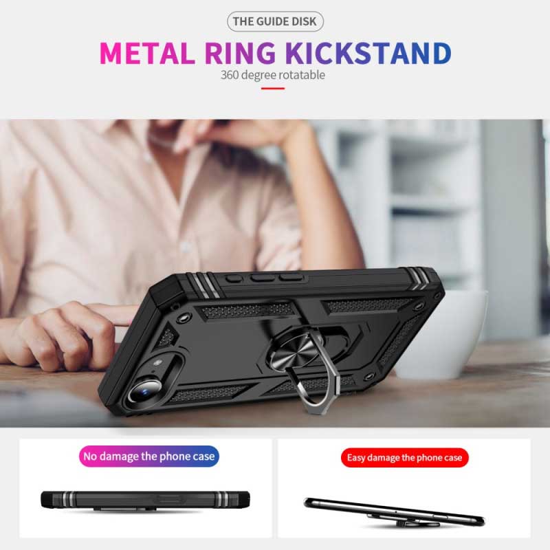 Case Belt Clip Holster Swivel Metal Ring Cover Kickstand Armor - ZDF16 - Image 4