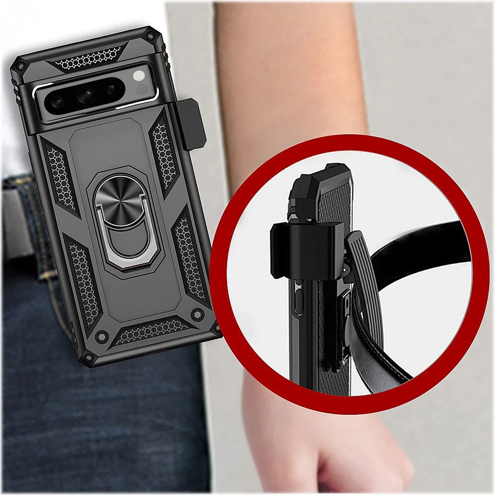 Case Belt Clip Holster Swivel Metal Ring Cover Kickstand Armor - ZDF78 - Image 5