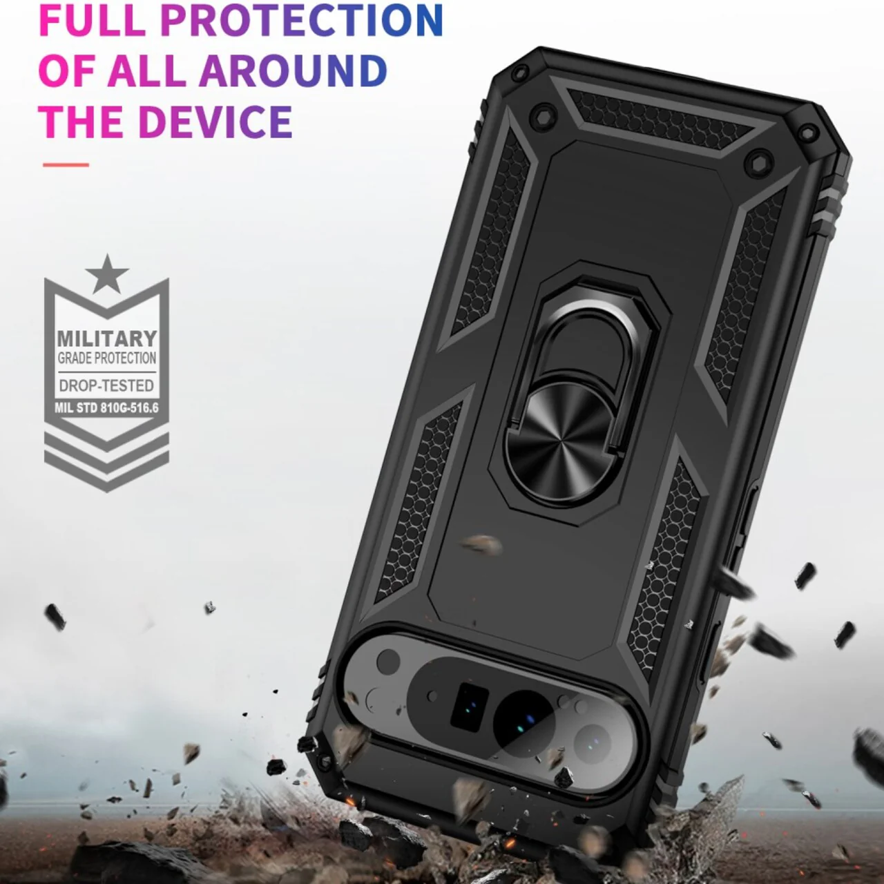Case Belt Clip Holster Swivel Metal Ring Cover Kickstand Armor - ZDV69 - Image 4