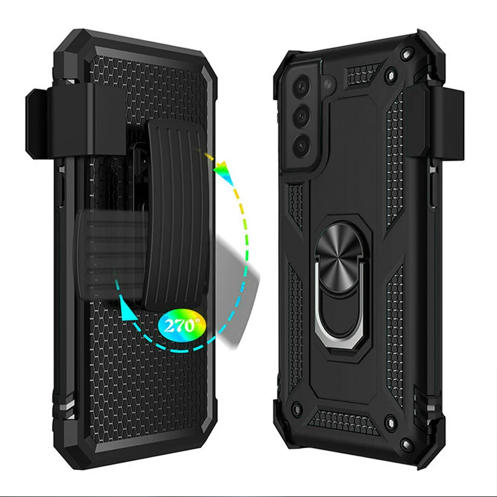 Case Belt Clip Holster Swivel Metal Ring Cover Kickstand Armor - ZDZ65 - Image 3