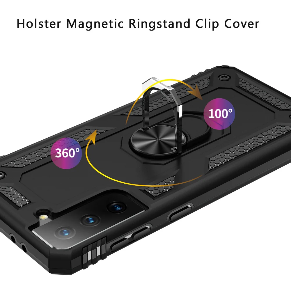 Case Belt Clip Holster Swivel Metal Ring Cover Kickstand Armor - ZDZ65 - Image 4
