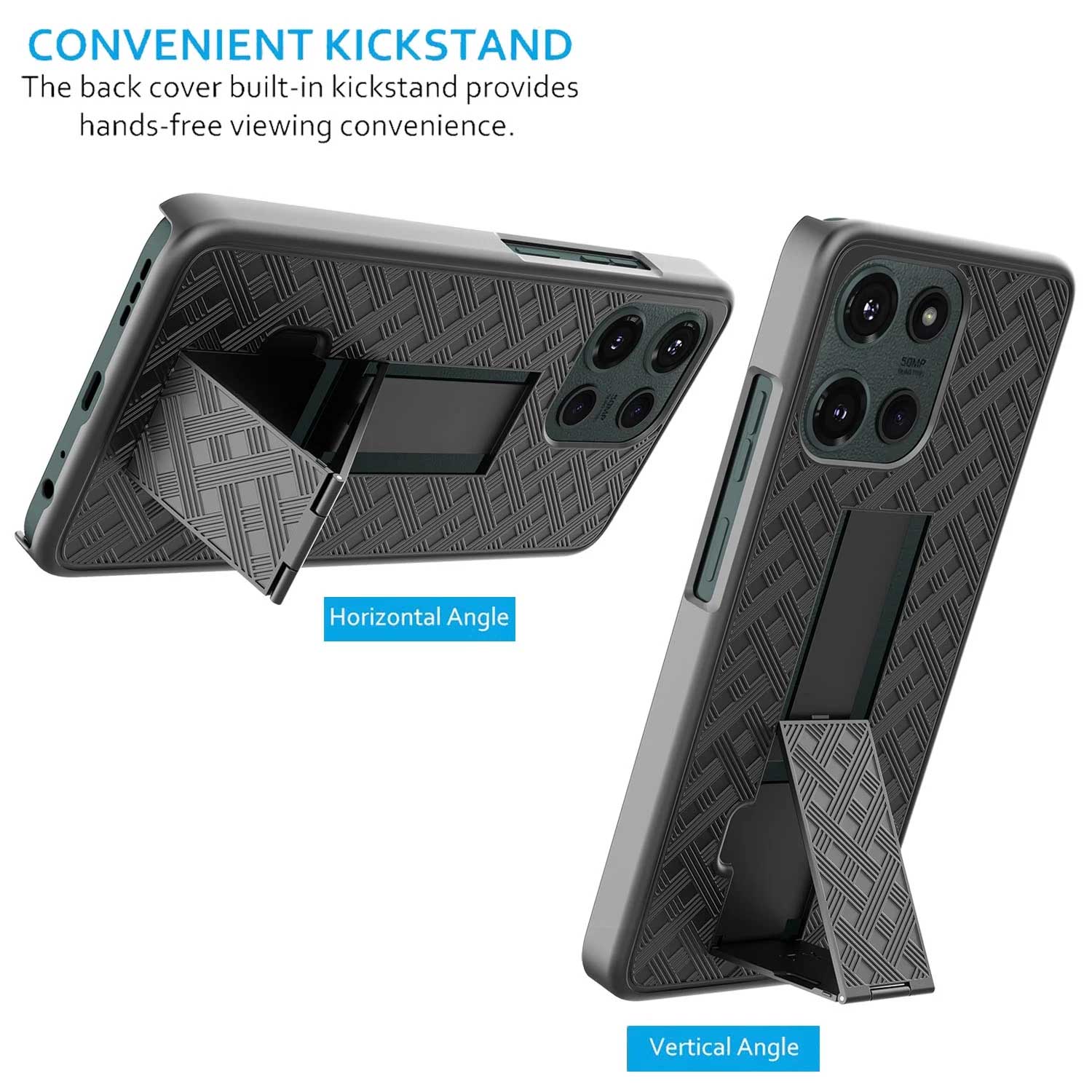 Case with Belt Clip Swivel Holster Combo Cover w Kickstand Armor Drop-Proof - ZDM73 - Image 5