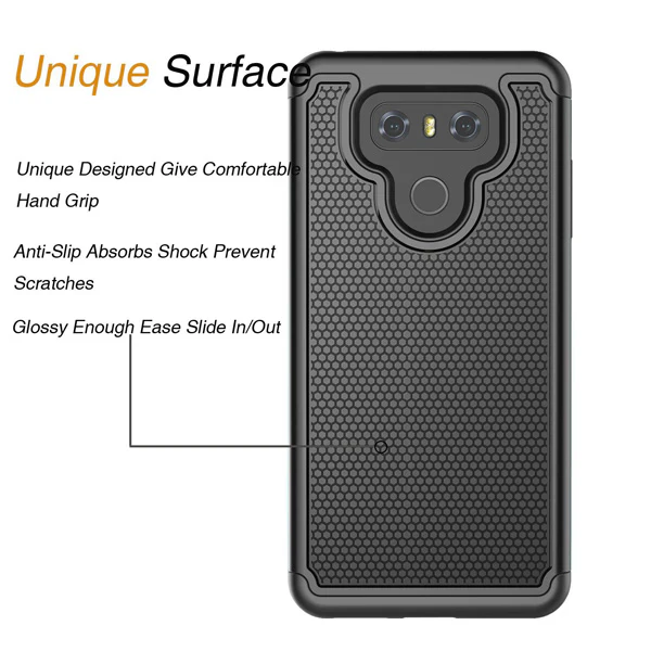 Hybrid Case Dual Layer Armor Defender Cover - Dropproof - Black - Selna L05 - Image 2
