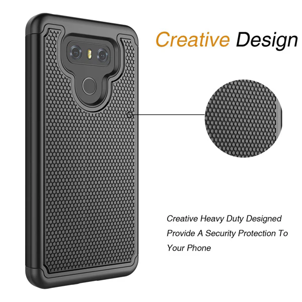 Hybrid Case Dual Layer Armor Defender Cover - Dropproof - Black - Selna L05 - Image 3