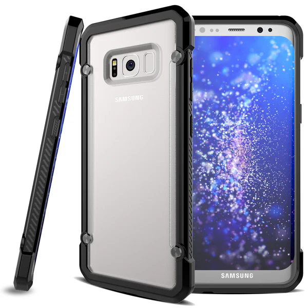Hybrid Case Dual Layer Armor Defender Cover - Dropproof - Black - Selna L08