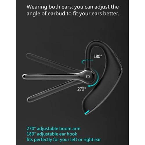 Ear Hook Bluetooth Earphone Wireless Earbud Headphone Boom Mic- ZDE24 - Image 6