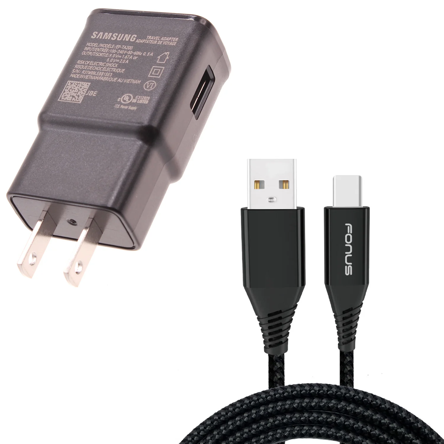 Fast Home Charger Type-C 10ft USB Cable Quick Power Adapter - ZDL71+L64