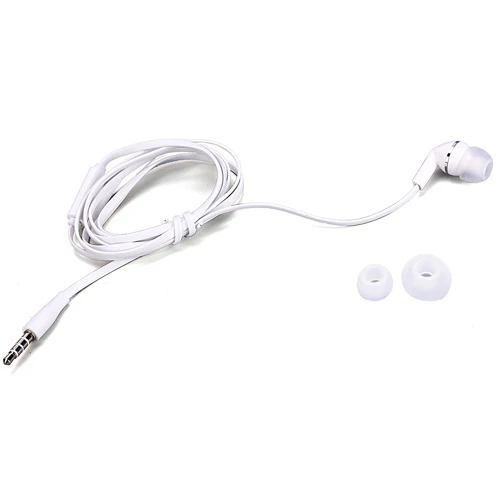 Mono Earphone 3.5mm Headphone - Flat - In-Ear - Single Earbud - White - Fonus F70 - Image 2