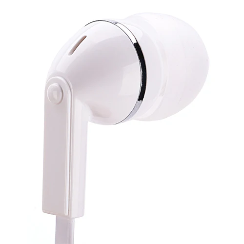 Mono Earphone 3.5mm Headphone - Flat - In-Ear - Single Earbud - White - Fonus F70 - Image 4