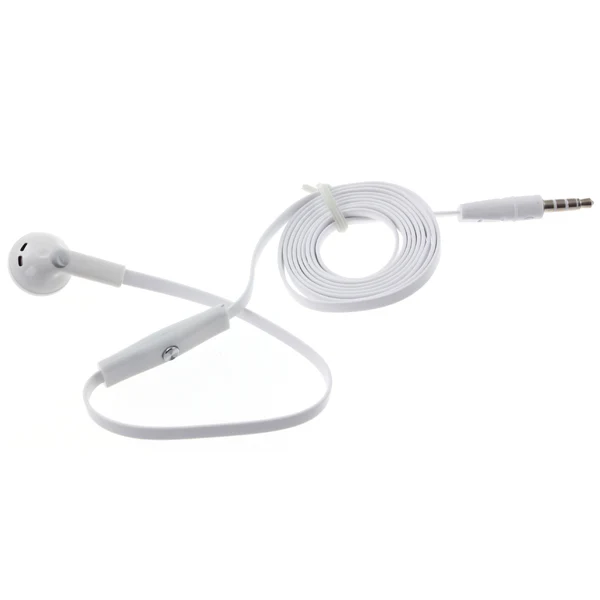 Mono Earphone 3.5mm Headphone - Flat Wired - Single Earbud - White - Fonus J87 - Image 5