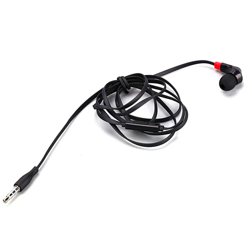 Mono Earphone 3.5mm Headphone - Flat - In-Ear - Single Earbud - Black - Fonus F47 - Image 5