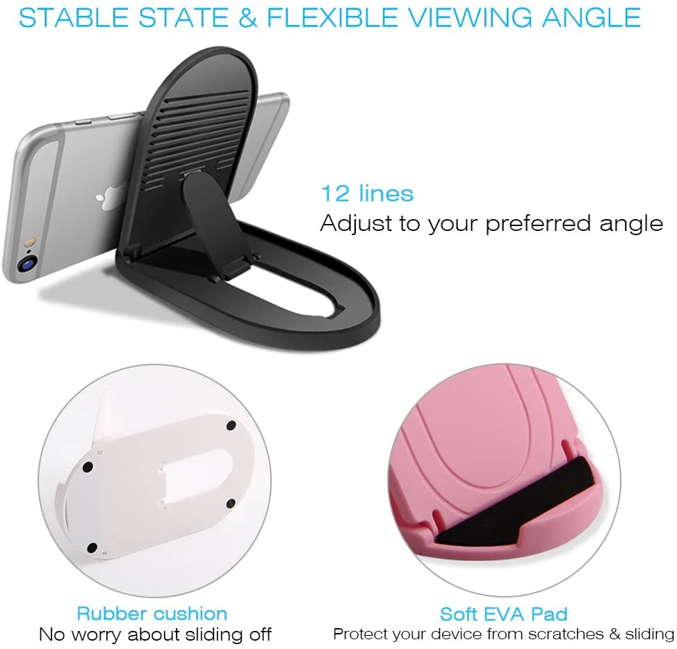 Fold-up Stand Pink Holder Travel Desktop Cradle - ZDZ16 - Image 3
