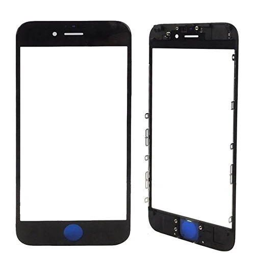 Outer Front Glass Lens Replacement with Bezel Frame for iPhone 6S - Black - L50 - Image 5