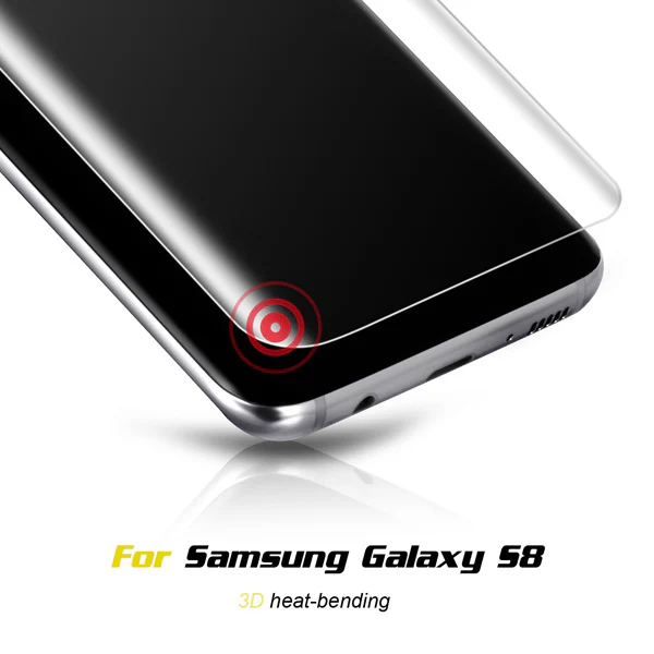 Samsung Galaxy S8 - Tempered Glass Screen Protector - HD Clear Curved - Full Cover - Image 2