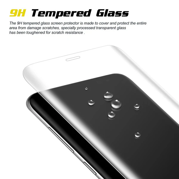 Samsung Galaxy S8 - Tempered Glass Screen Protector - HD Clear Curved - Full Cover - Image 3