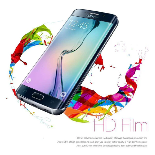 Samsung Galaxy S6 Edge Plus - Screen Protector Silicone TPU Film - Curved - Full Cover - HD Clear - Image 6