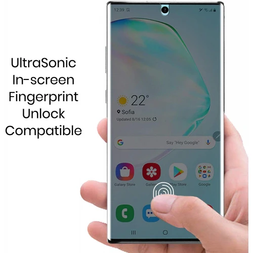 Samsung Galaxy Note 10 Plus - Privacy Screen Protector TPU Film - FingerPrint Unlock - Image 2