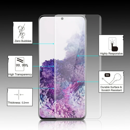 Samsung Galaxy S20 - Tempered Glass Screen Protector - 3D Curved - Full Cover - Fingerprint Unlock - Image 5