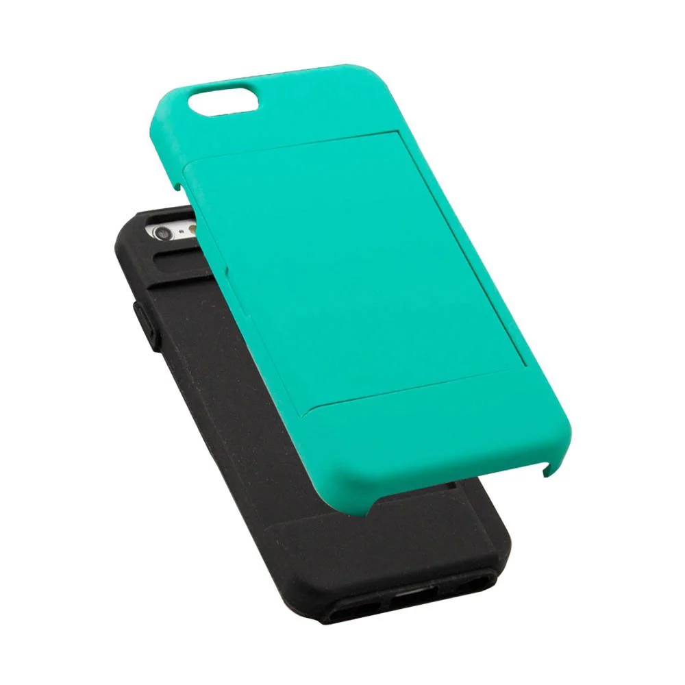 Hybrid Case Dual Layer Armor Bumper Cover - ID Card Slot - Light Green - Selna N09 - Image 4