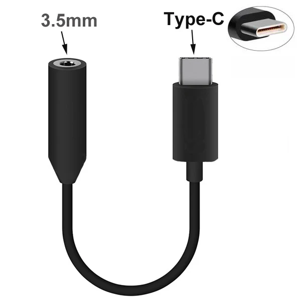 Wired Headphones Hi-Fi Sound Earphones - USB-C Adapter - Black - Fonus P10 - Image 4