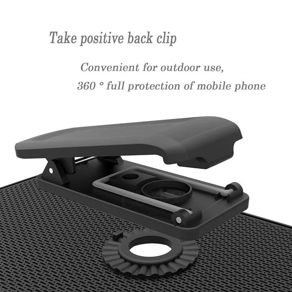 Case Holster Combo Swivel Belt Clip - Dropproof - Kickstand - Black - Fonus J10 - Image 3