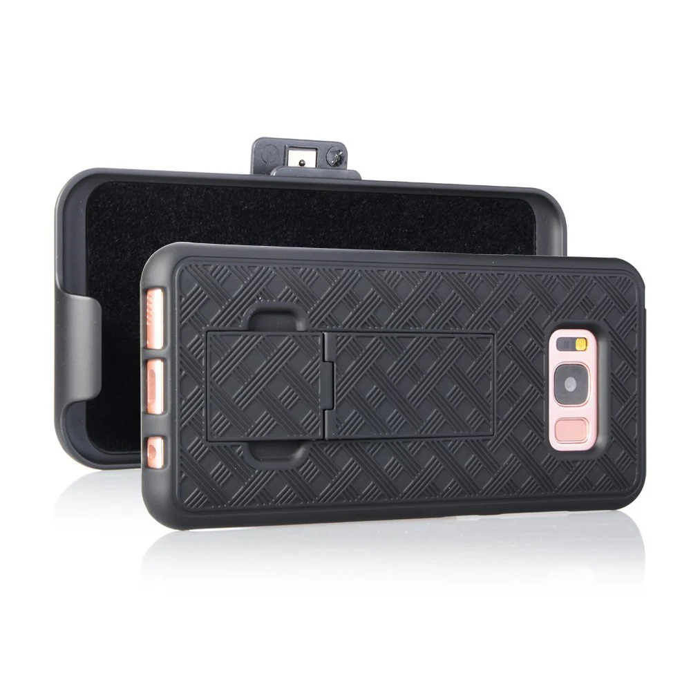 Case Holster Combo Swivel Belt Clip - Dropproof - Kickstand - Black - Fonus L19 - Image 11