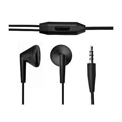 Blackberry OEM Earphones 3.5mm Headphones Wired Earbuds - HDW-44306-001 - Black - Image 3
