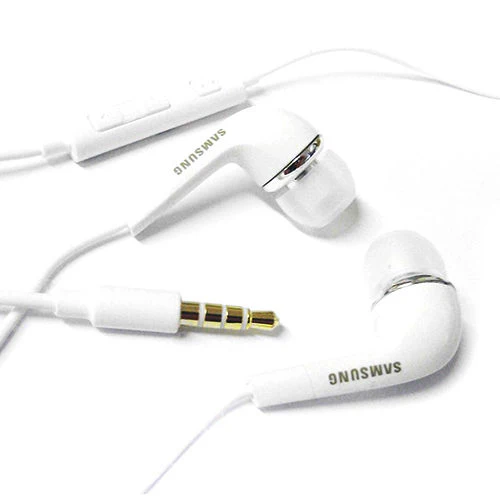 Samsung Original Earphones 3.5mm Headphones Wired Earbuds - EHS64ASFWE - White - Image 4