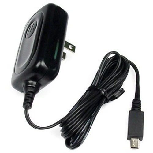 Motorola OEM Mini USB Home Wall Travel Charger - Folding Prongs - Image 2