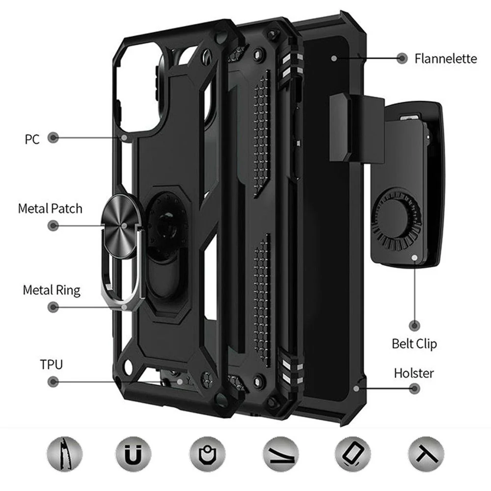 Hybrid Case Cover Metal For Magnet Kickstand Shockproof Armor Military - ZDY89 - Image 7