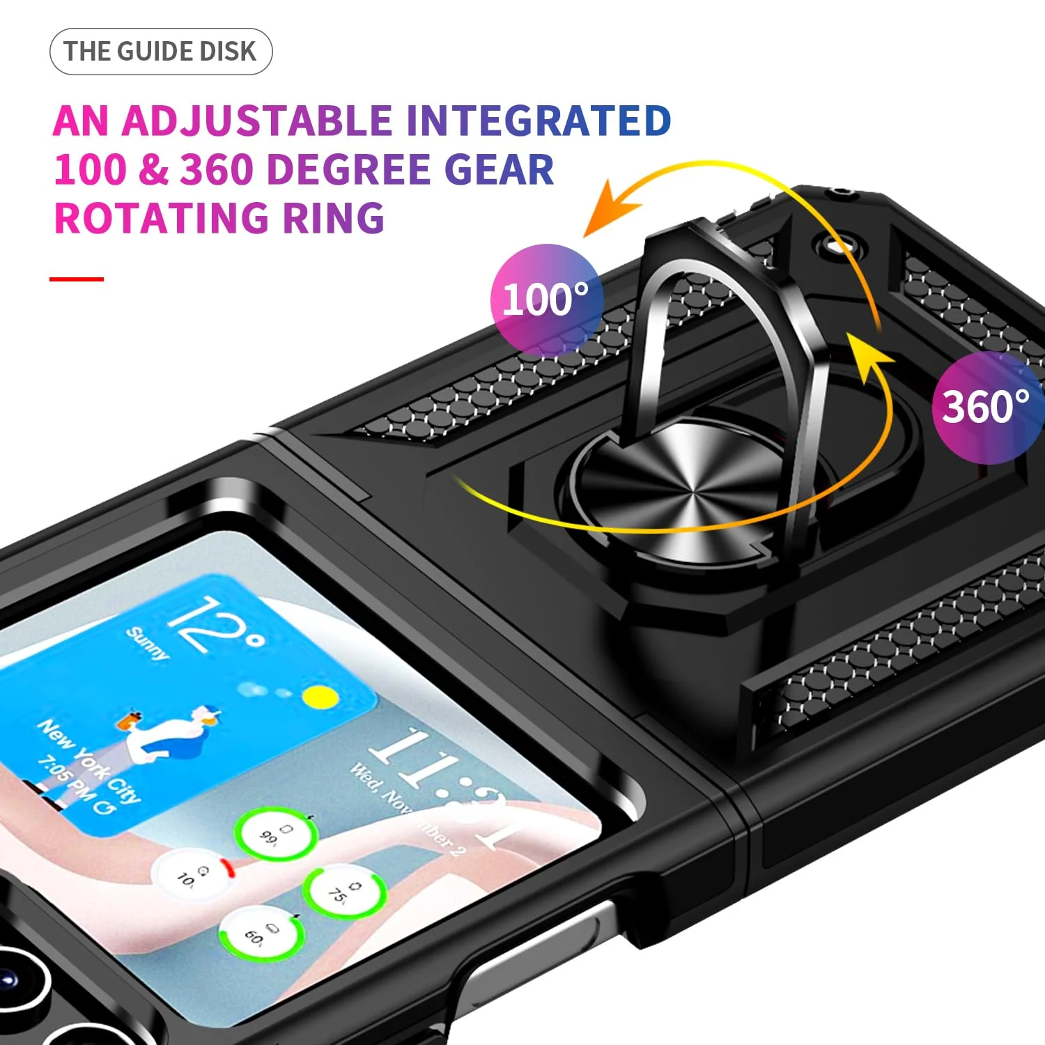Hybrid Case Cover Metal Ring Kickstand Shockproof Armor - ZDE74 - Image 3