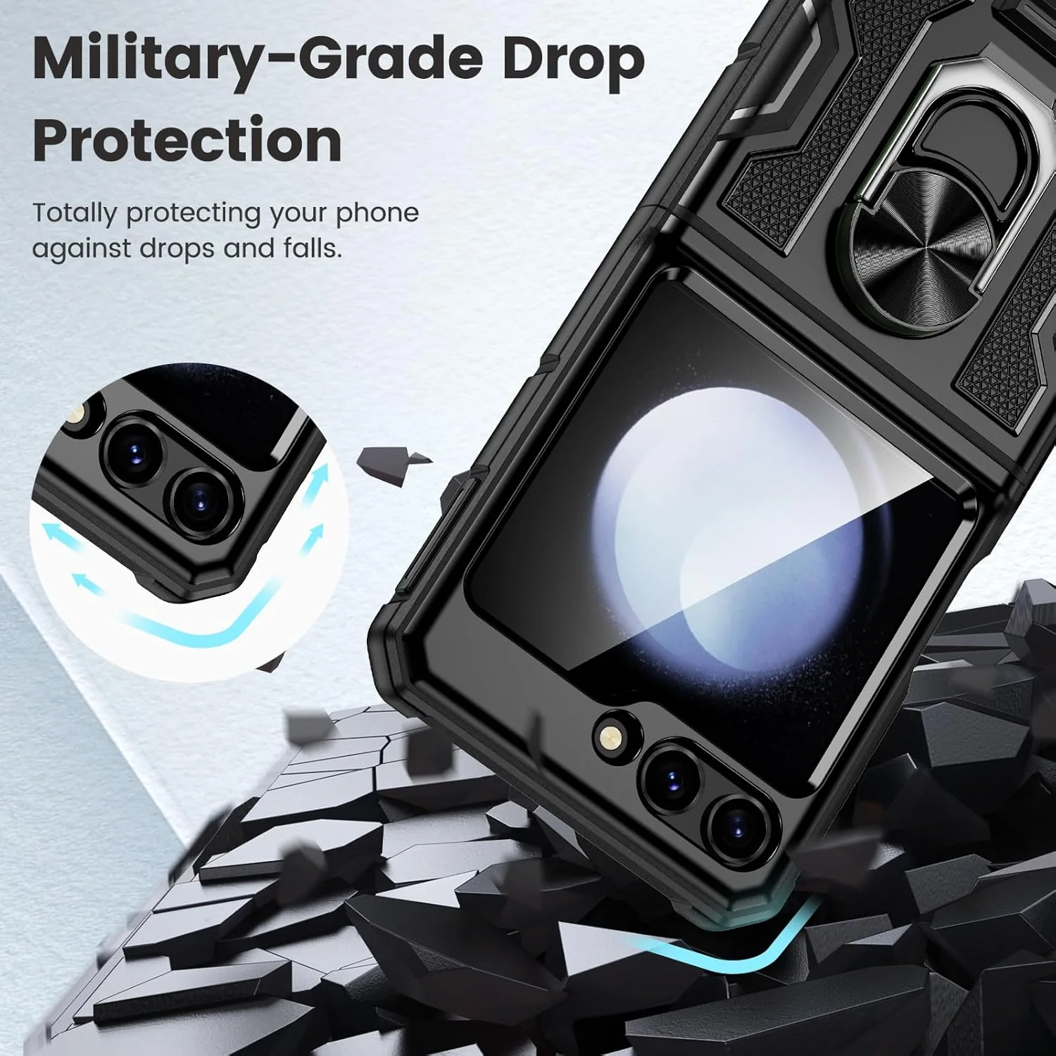 Hybrid Case Cover Metal Ring Kickstand Shockproof Armor - ZDE74 - Image 6