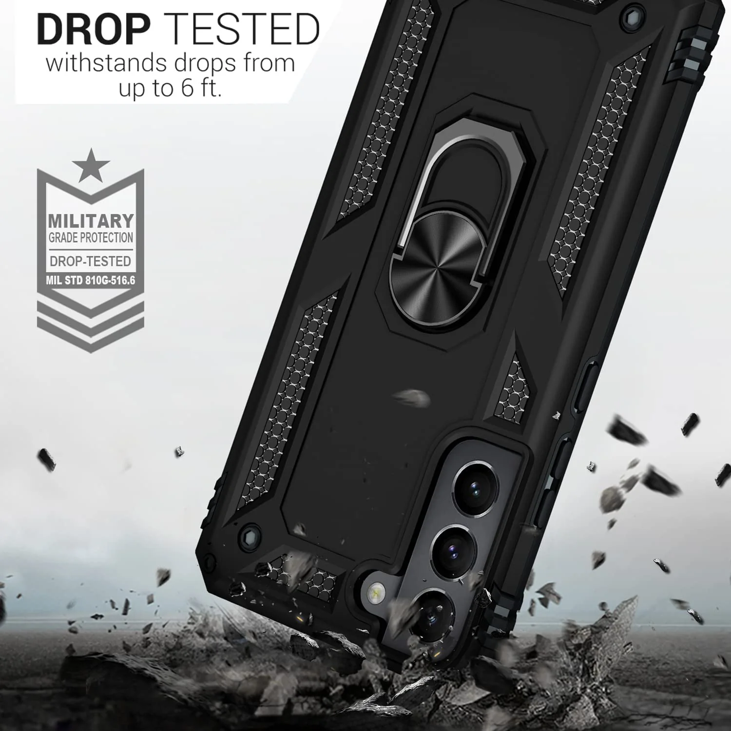 Hybrid Case Cover Metal Ring Kickstand Shockproof Armor - ZDZ03 - Image 2