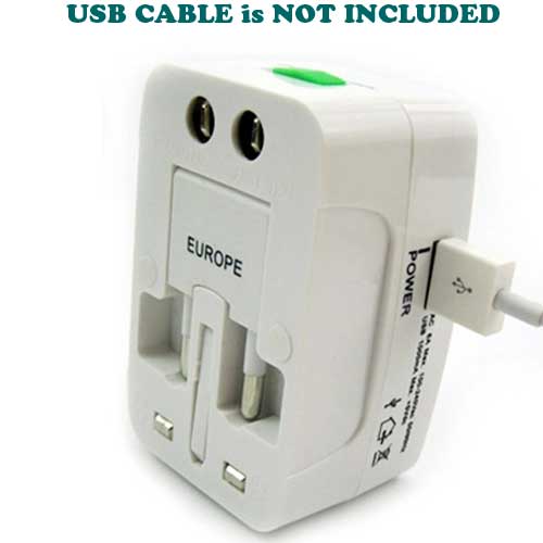 International World Travel Charger Plug Adapter USB Port - Fonus D21 - Image 5