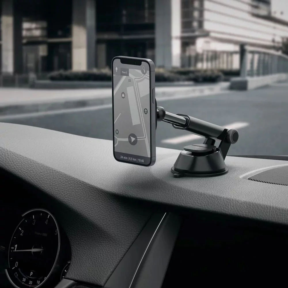 Magnetic Car Mount Phone Holder For Dash Windshield Telescopic MagSafe Compatible Strong Grip - ZDY43 - Image 6