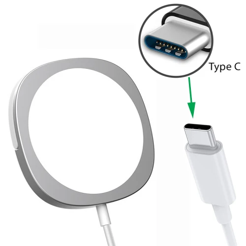 Magnetic Wireless Charger 15W Fast Charging Pad USB-C - Magsafe Compatible - ZDE68 - Image 5