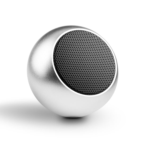 Mini Wireless Speaker - Hands-free Mic - Remote Selfie Shutter - Silver - K85