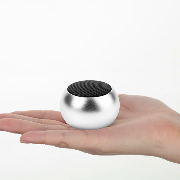 Mini Wireless Speaker - Hands-free Mic - Remote Selfie Shutter - Silver - K85 - Image 4