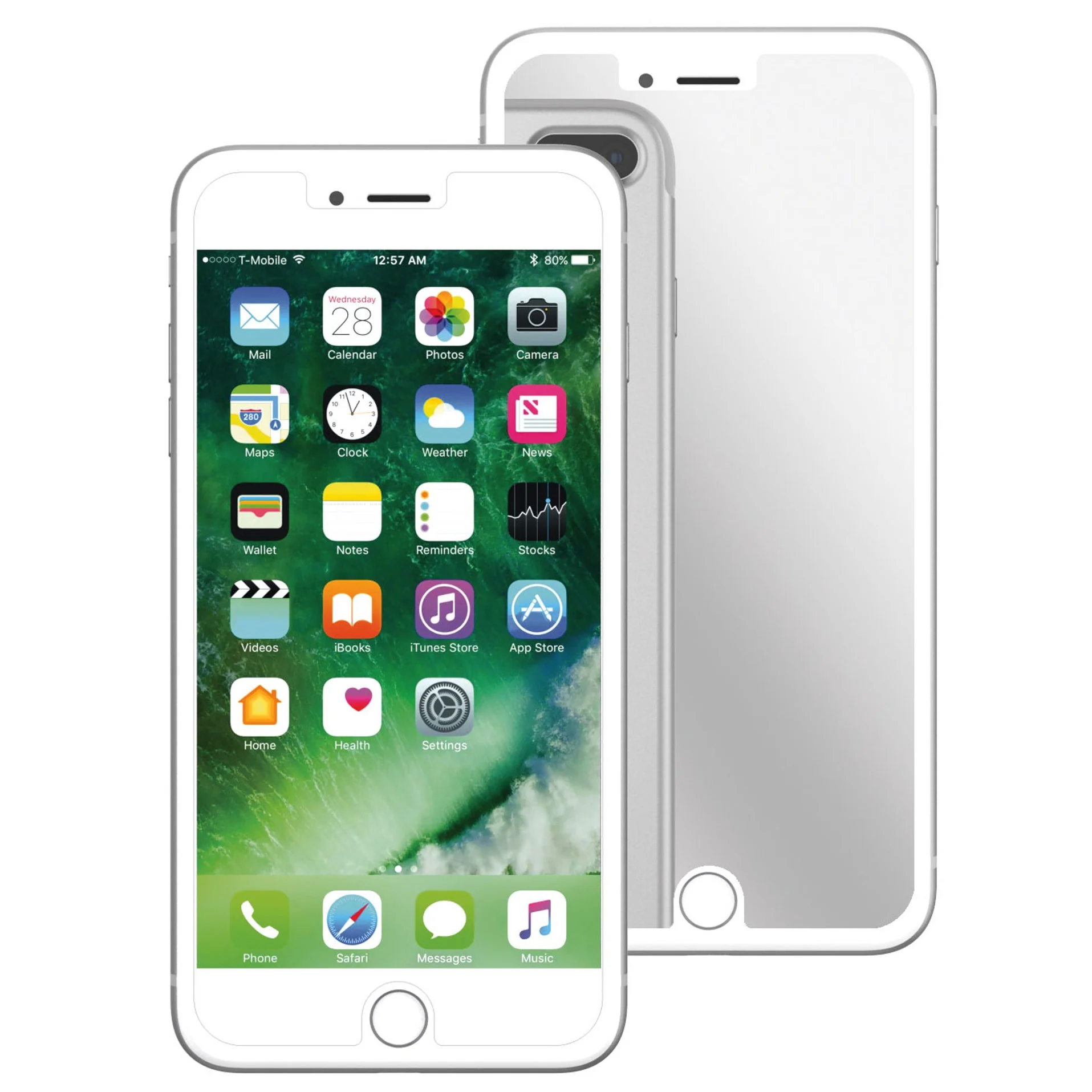 iPhone 6S/7/8 - Mirror Screen Protector Silicone TPU Film - Full Cover