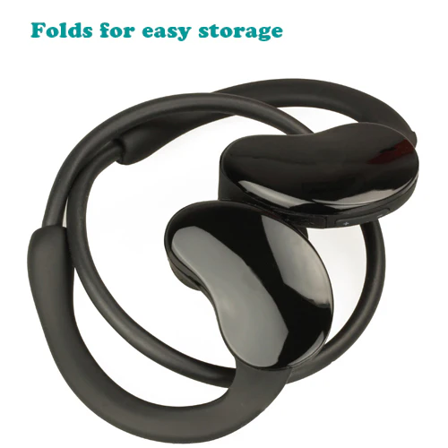 Neckband Over the Ear Sports Wireless Earphones Waterproof - Black - D15 - Image 5