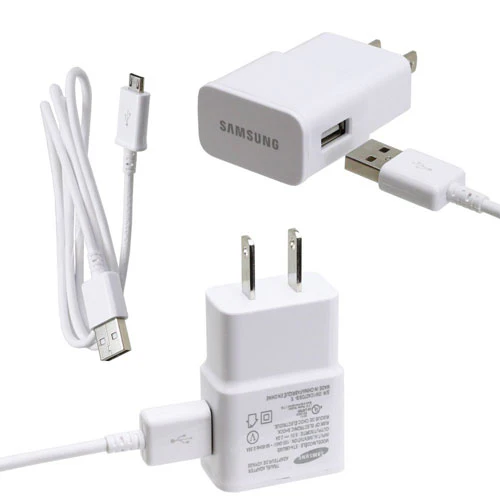 Samsung OEM Home Wall Charger Adapter Micro USB Cable - Image 3