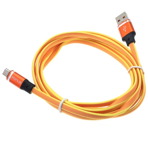 6ft USB Cable Orange MicroUSB Charger Cord Power Wire - Image 3
