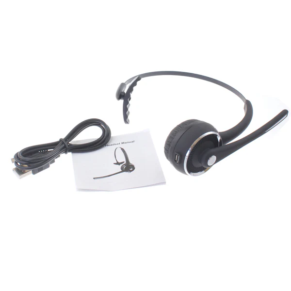 Over The Head Wireless Headphone with Boom Microphone - Black - K82 - Image 4